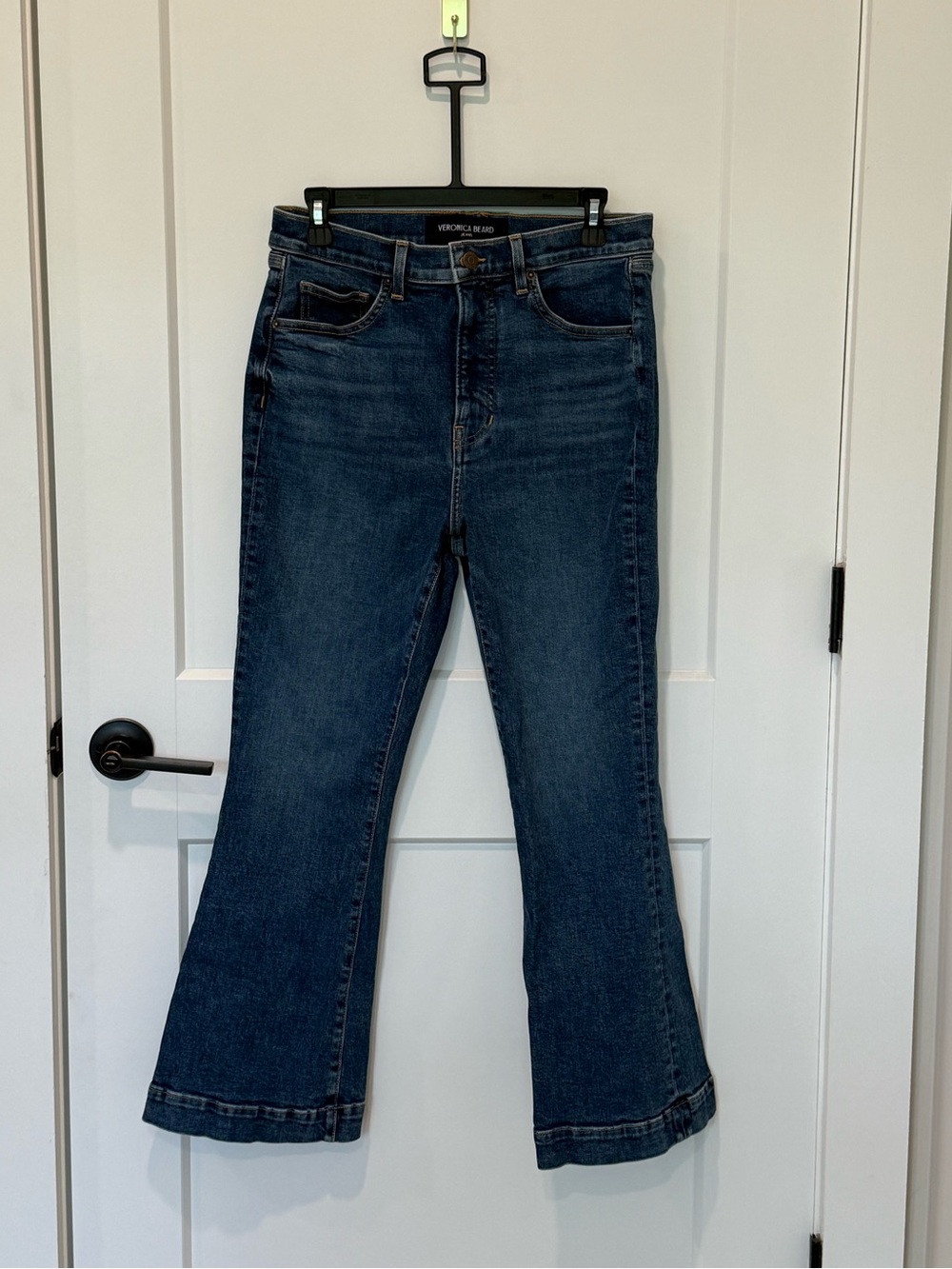 Veronica Beard Carson High Rise Ankle Kick-Flare Jeans | Roadside Blue | Size 30 - Picture 4 of 7